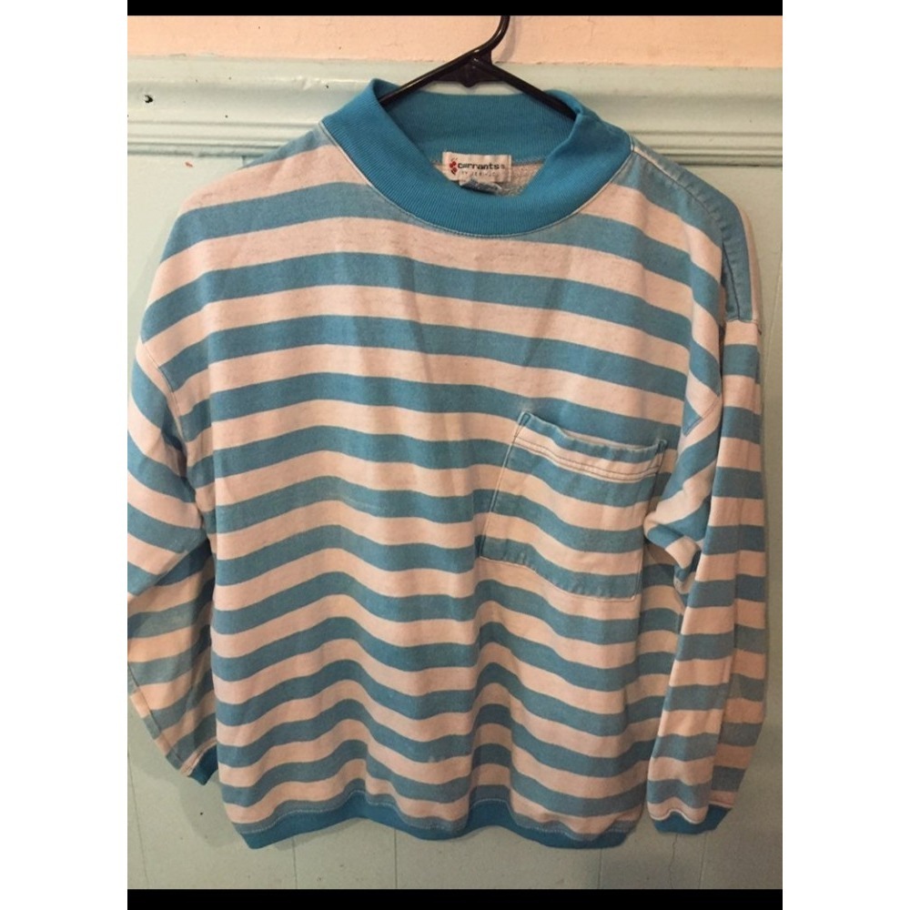 Vintage 80s Striped Top Currants Jeri Jo Small‎